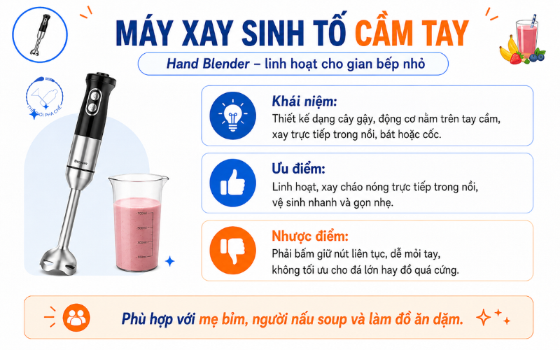 M&aacute;y xay sinh tố cầm tay Hand Blender