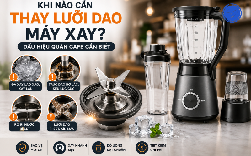 Khi nào cần thay lưỡi dao máy xay? Dấu hiệu quán cafe cần biết