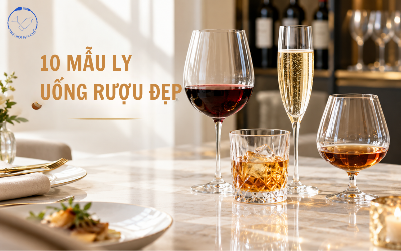10 mẫu ly uống rượu đẹp