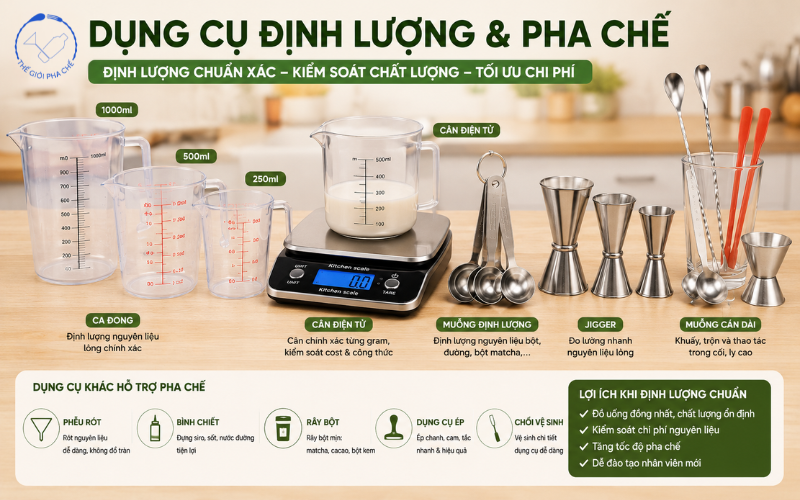 Dụng cụ định lượng pha chế