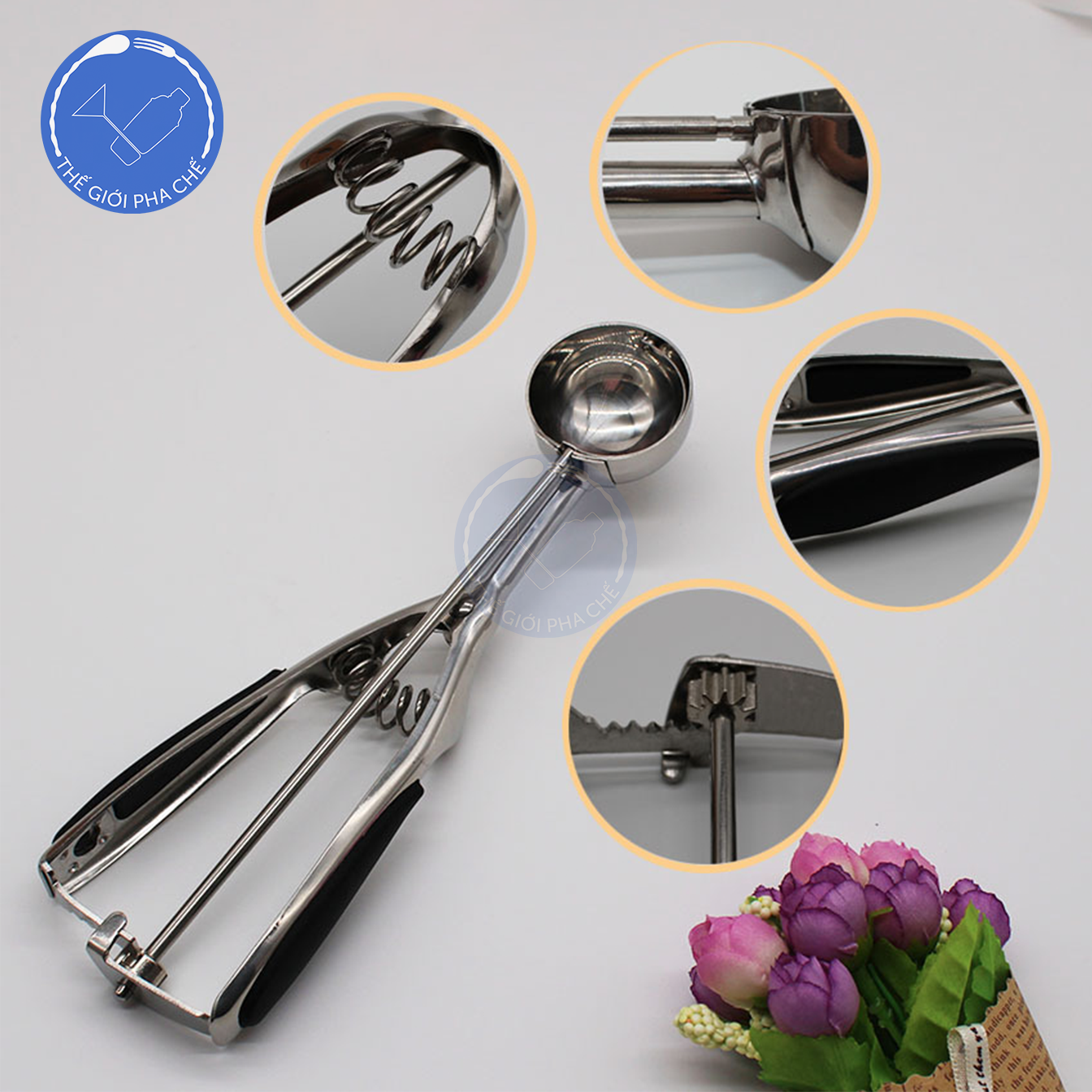 Dụng cụ Múc kem inox mỏng  - 3