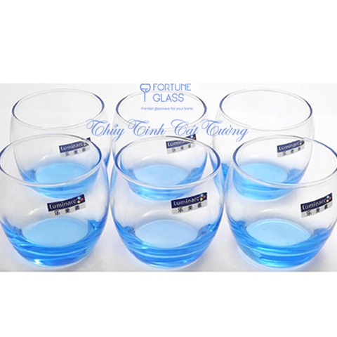 Cốc bầu lùn màu (Bộ 6c) 320ml - J1584 - SX Trung Quốc