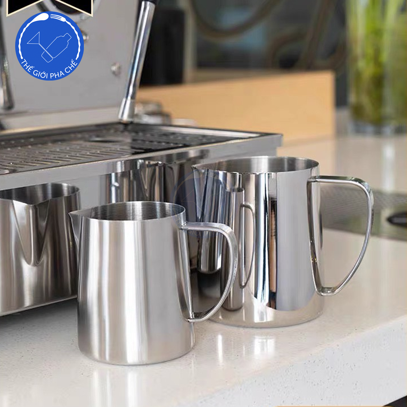 Ca đánh sữa inox không vạch đong - 2