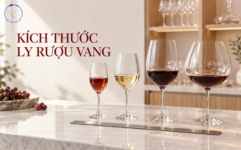 Kích thước ly rượu vang chuẩn cho từng loại rượu