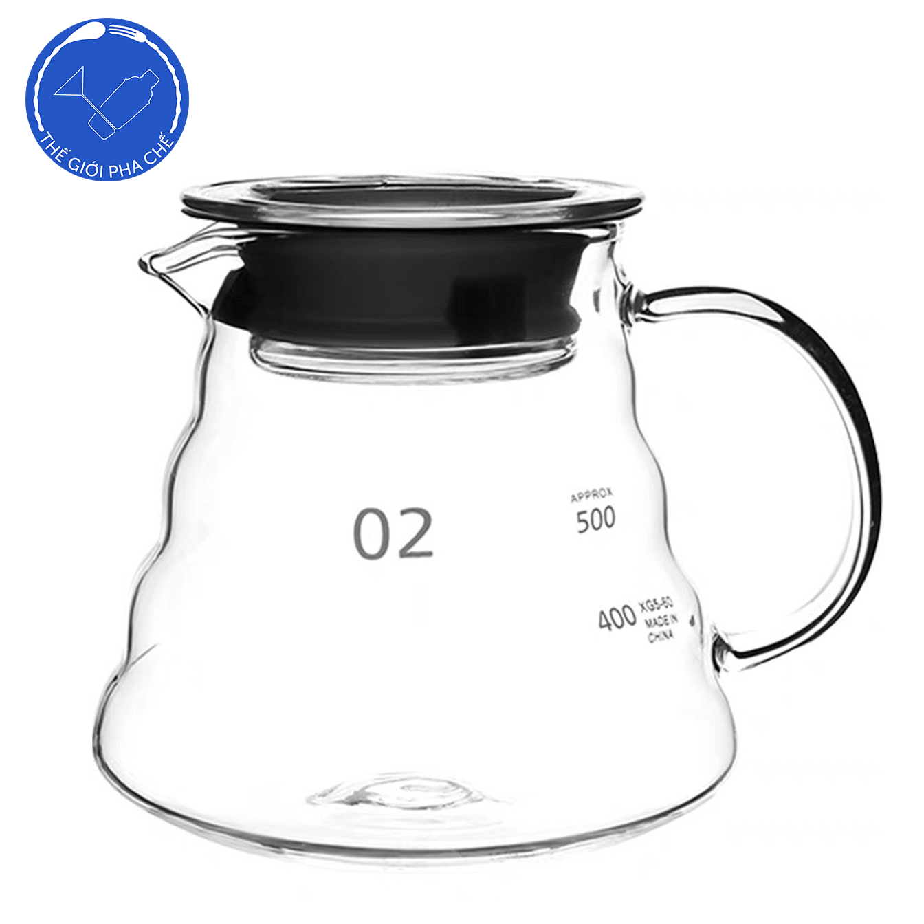Bình Đựng Cà Phê Thuỷ Tinh Trơn Chịu Nhiệt 650ml - 3