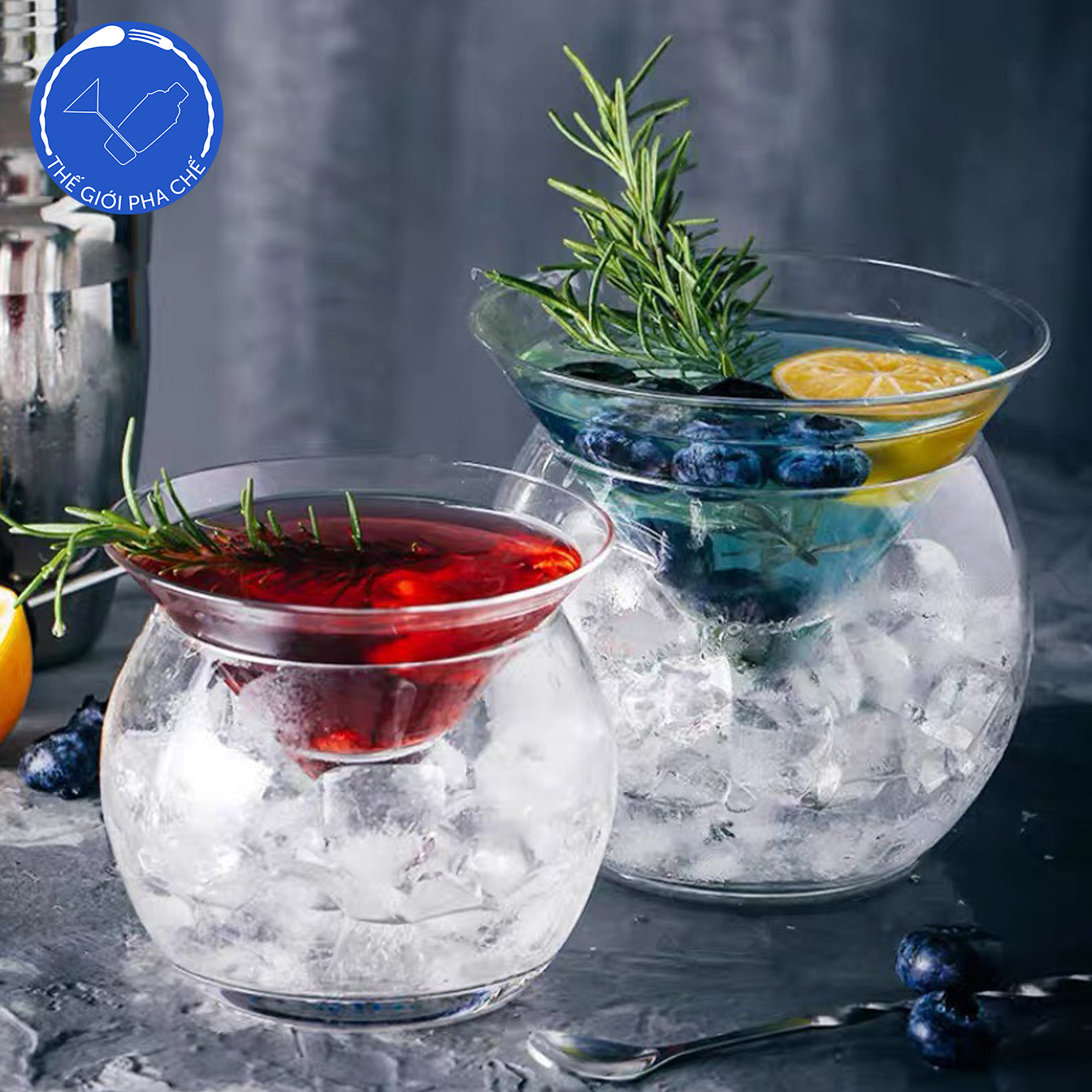 Ly Martini kèm bowl ủ đá 250ml  - 6680M - 6