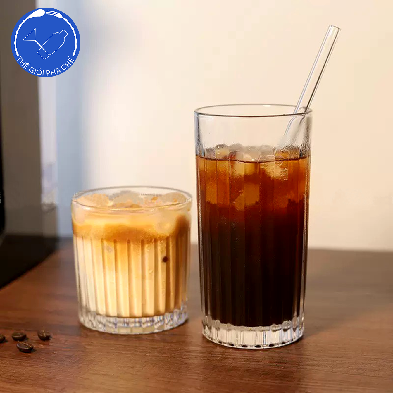Cốc thủy tinh sọc đáy kim cương (bộ 6c) 355ml - 4