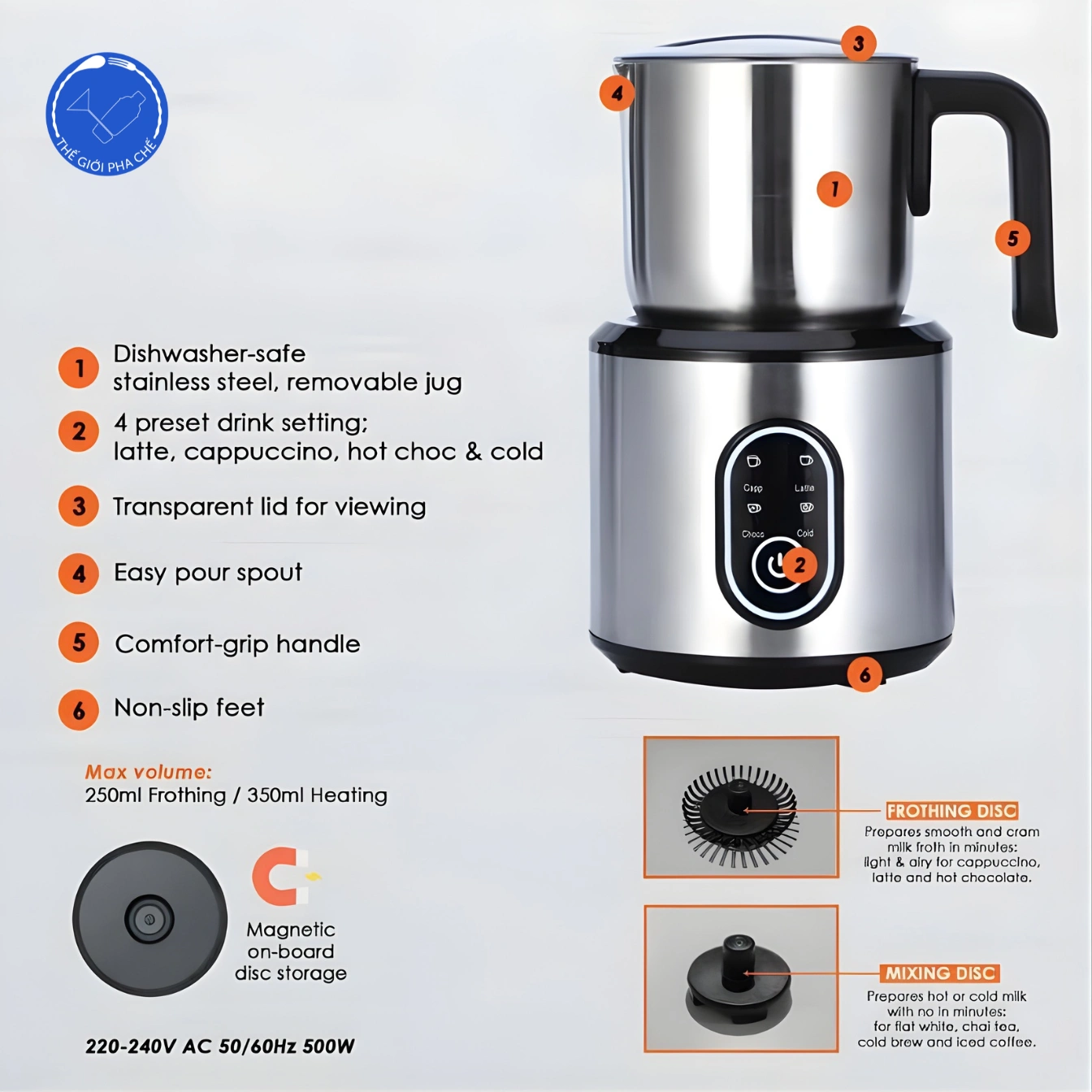 Máy đánh sữa nóng JMF-988