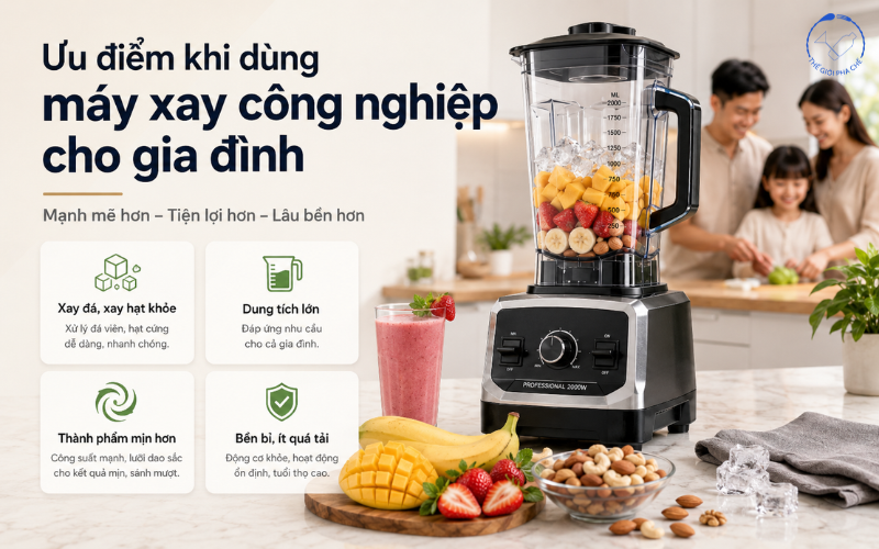 Ưu điểm khi dùng máy xay công nghiệp cho gia đình