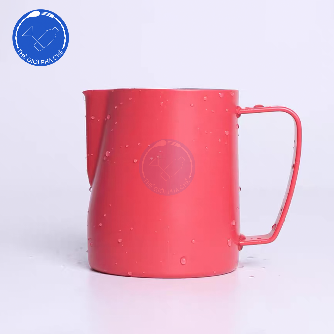 Ca đánh sữa inox màu đỏ - 4