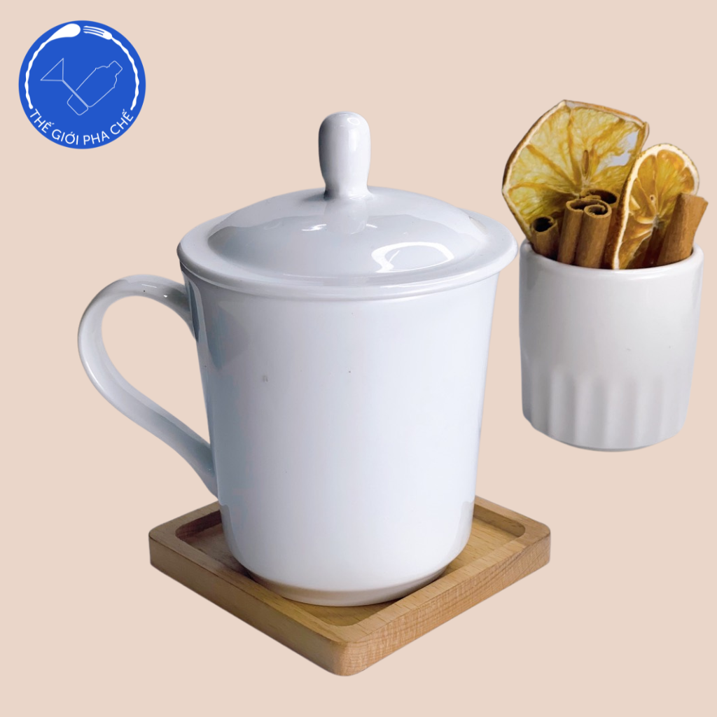 Ca sứ loe có nắp (330ml) - 2