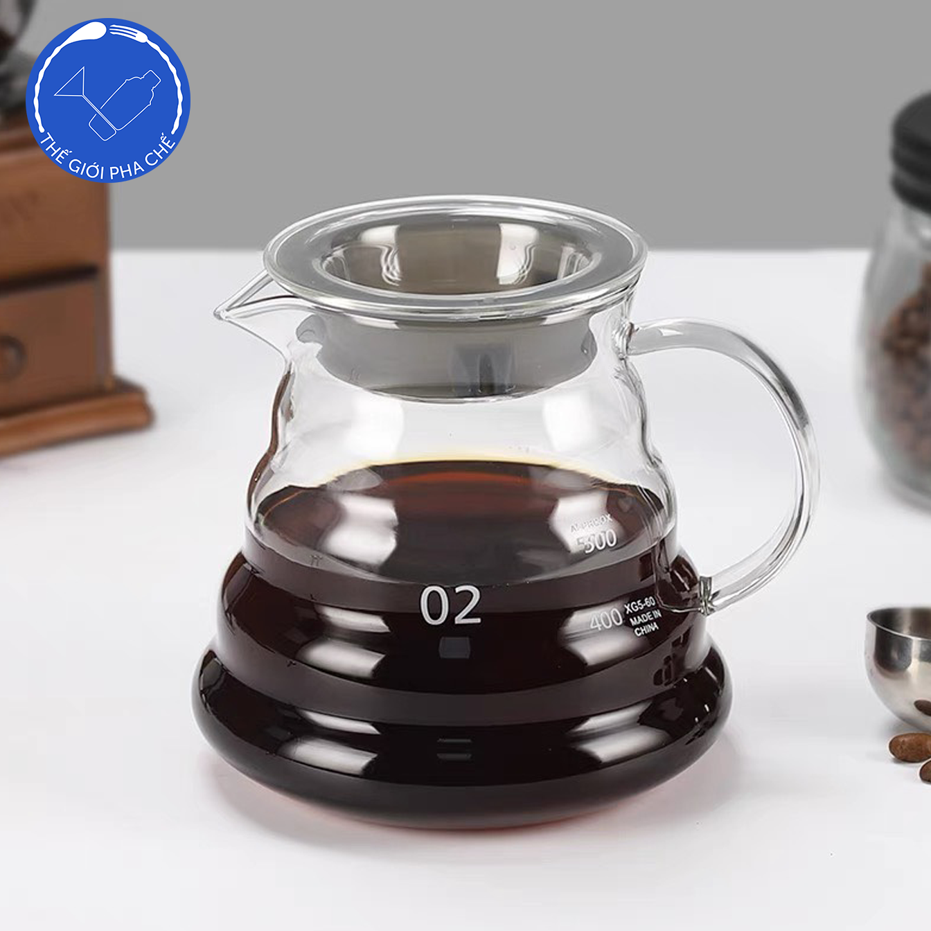 Bình Đựng Cà Phê Thuỷ Tinh Trơn Chịu Nhiệt 650ml - 2