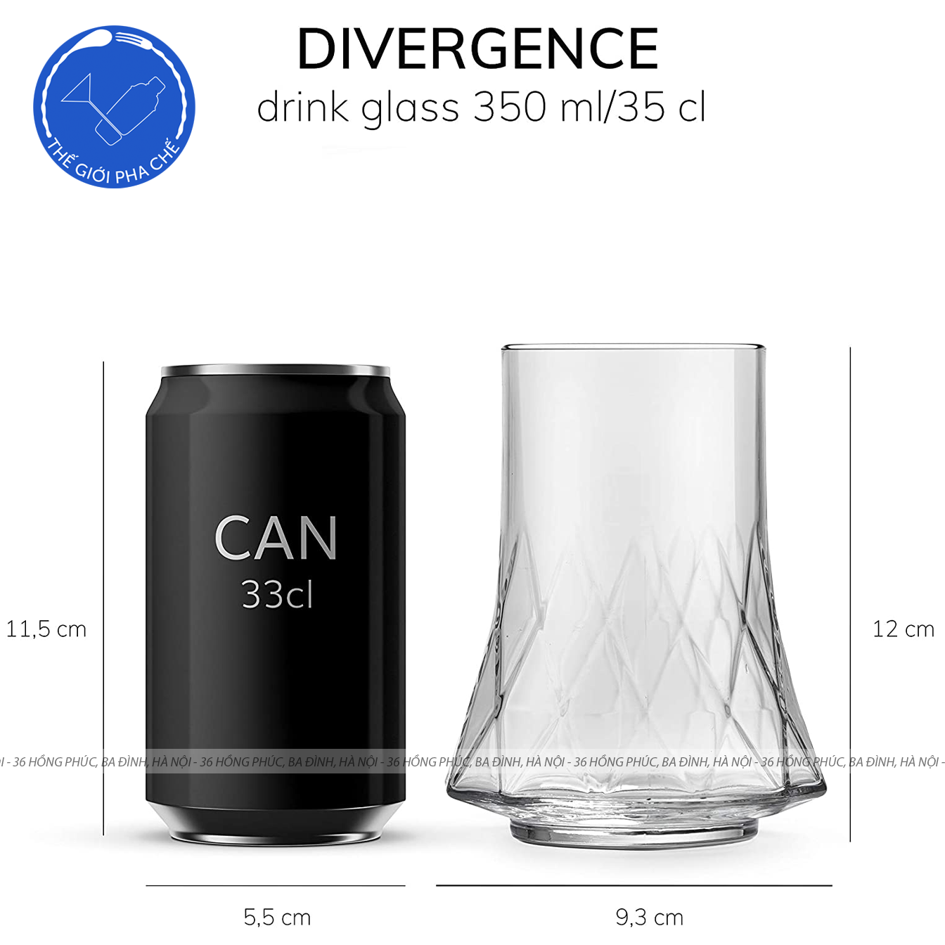 Ly thủy tinh Libbey Divergence Hi Ball (Bộ 6c) 360ml - 827972 - TH Mỹ - 6