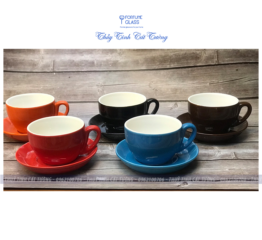 Set tách latte màu (280ml)