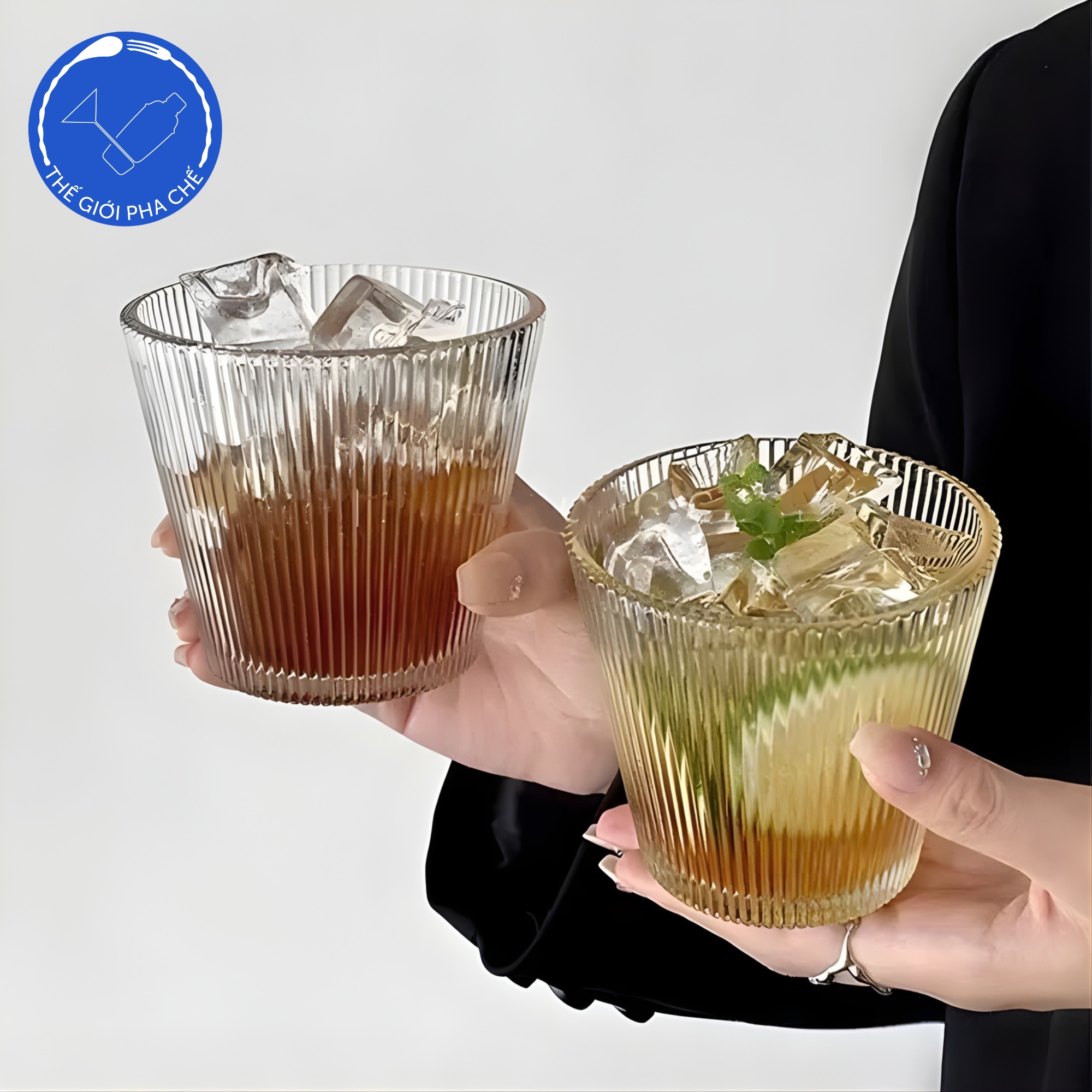 Cốc thủy tinh loe sần 8597S (bộ 6c) 290ml - 3