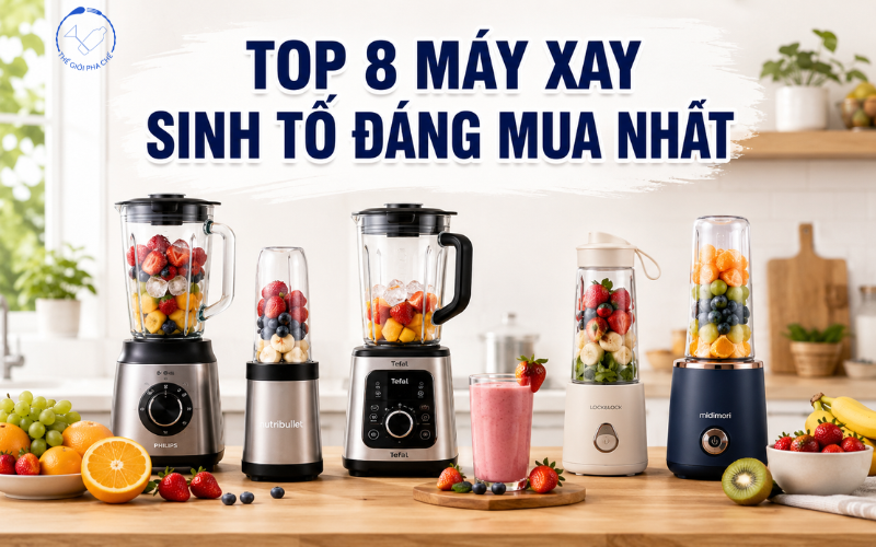 Top 8 máy xay sinh tố đa năng đáng mua nhất hiện nay
