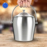 Xô đá inox 2 lớp có nắp I0399
