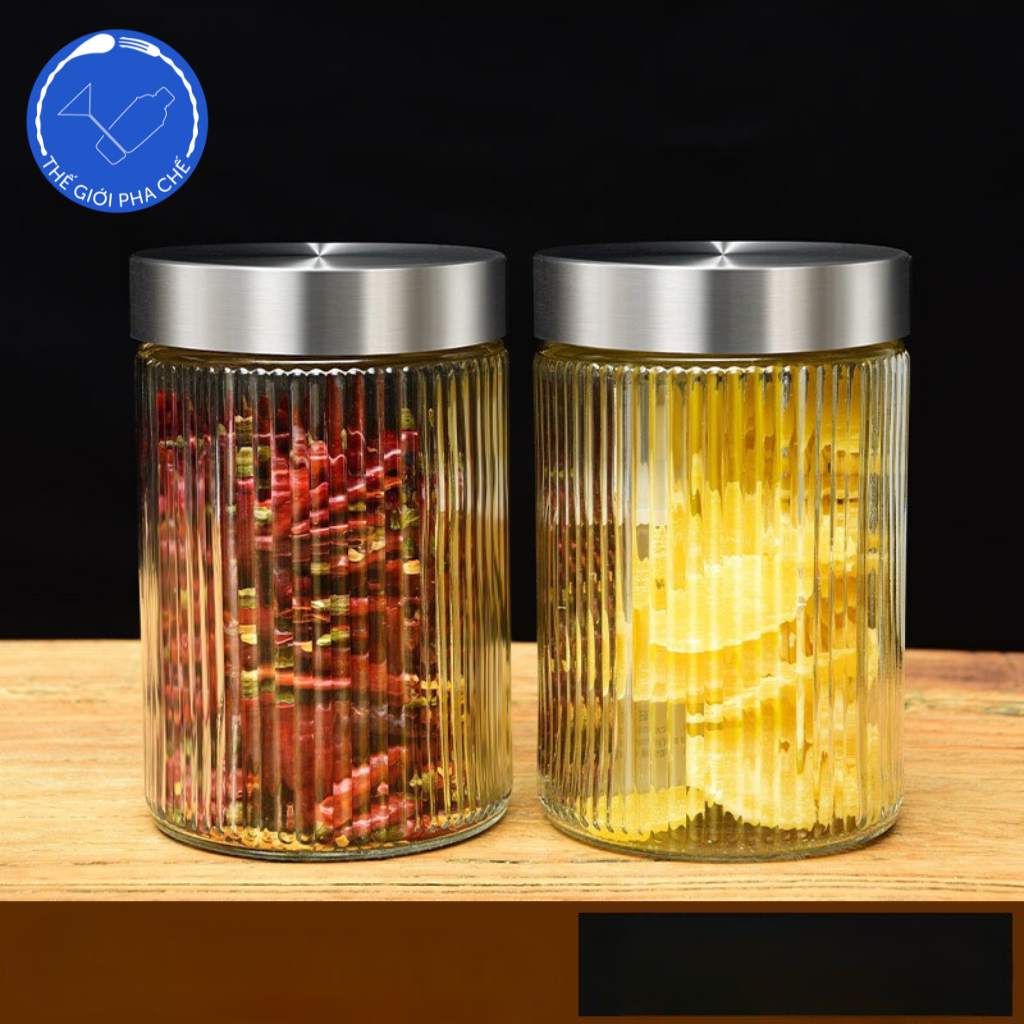 Lọ đựng thủy tinh kẻ nắp vặn (Cái) - Trung Quốc - 8