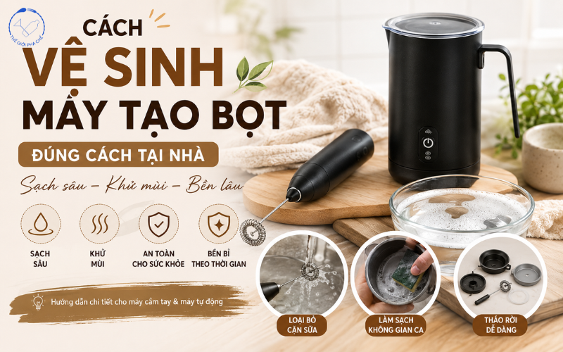 Cách vệ sinh máy tạo bọt đúng cách tại nhà