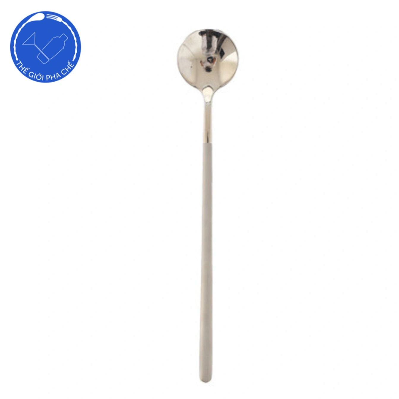 Thìa inox tròn dài màu (10c)