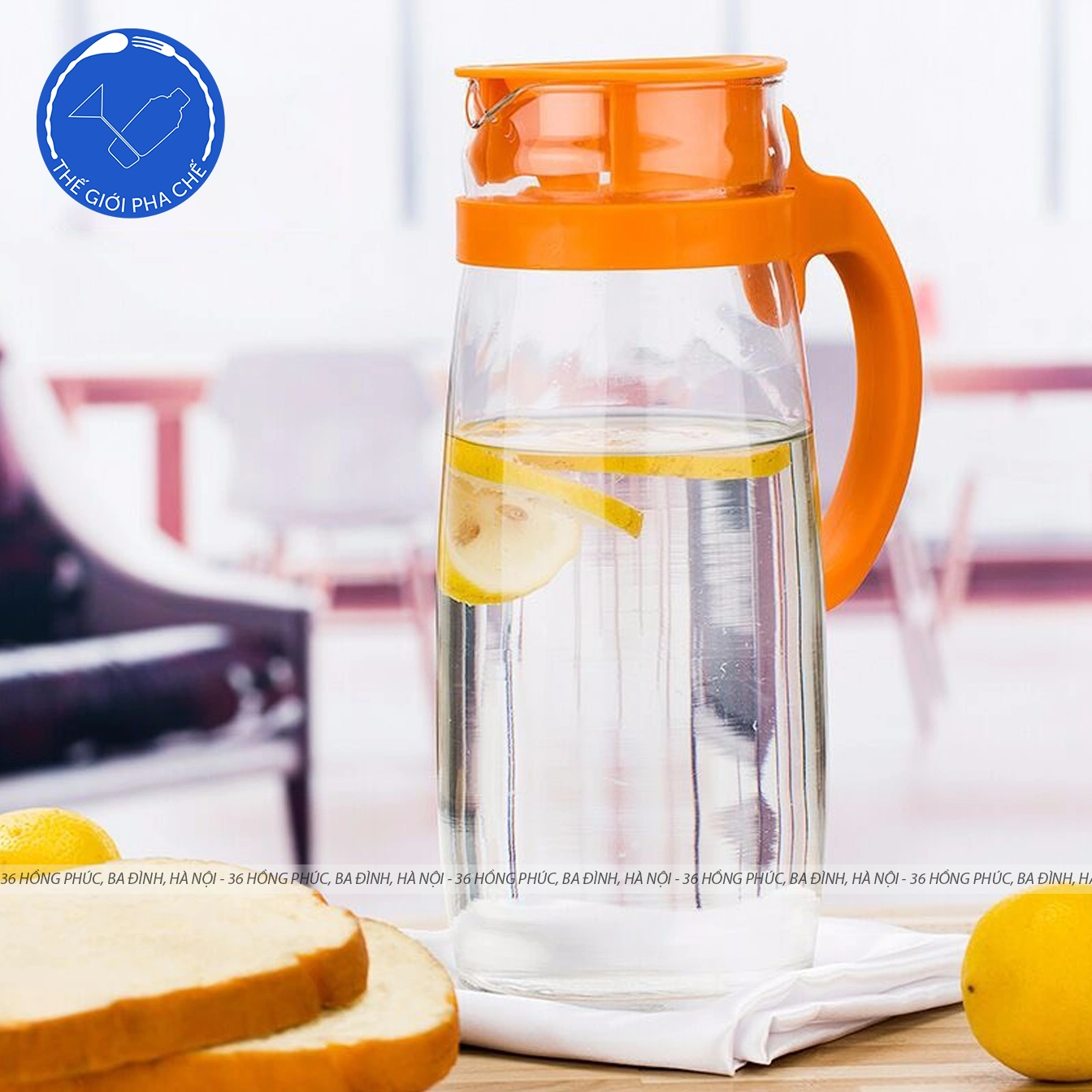 Bình thủy tinh Ocean Divano trơn (Cái) 1600ml - OC3V2055801G - TH Thái Lan