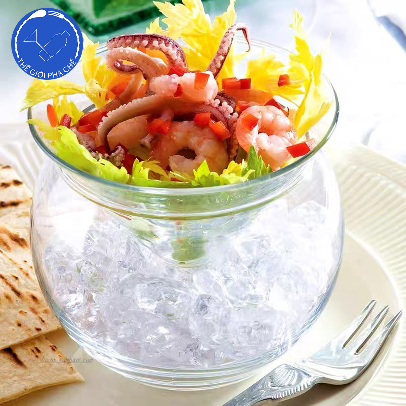 Ly Martini kèm bowl ủ đá 250ml  - 6680M - 10
