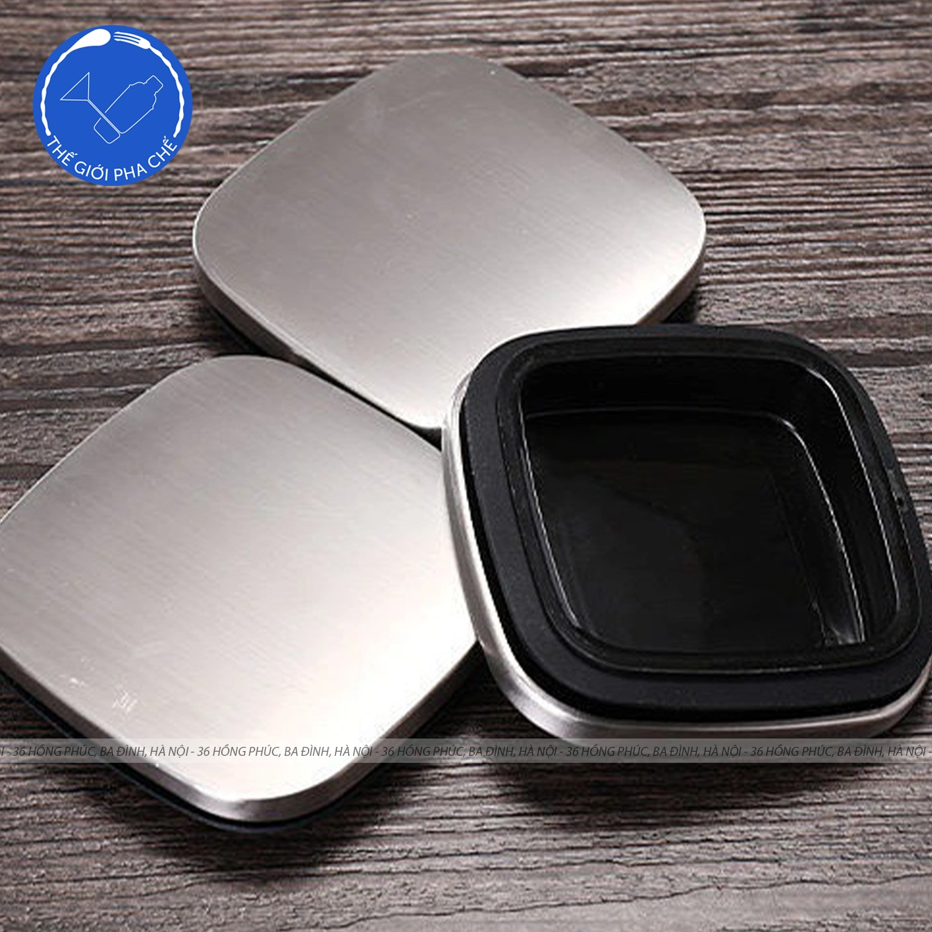 Lọ vuông nắp inox