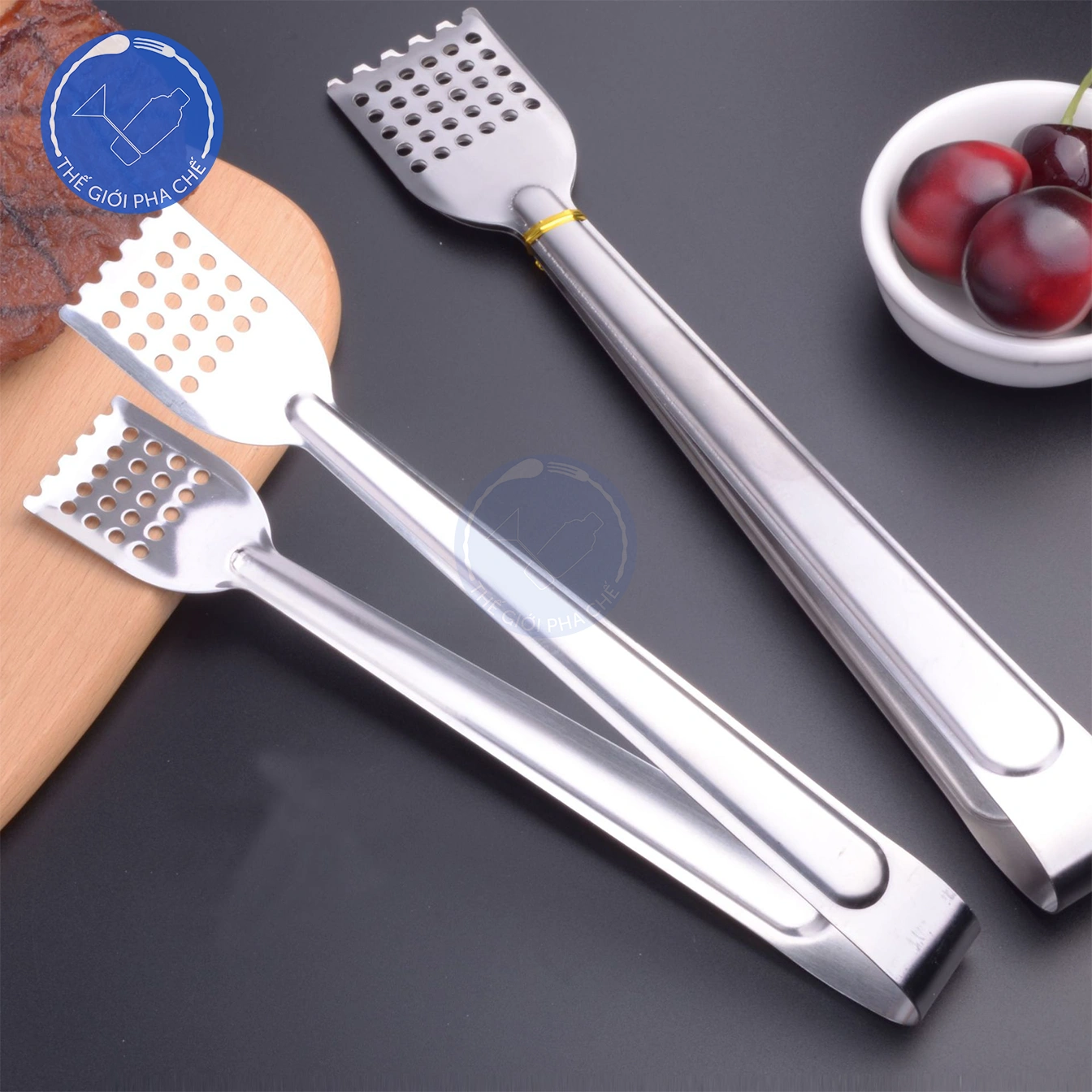 Gắp đá lỗ inox vuông