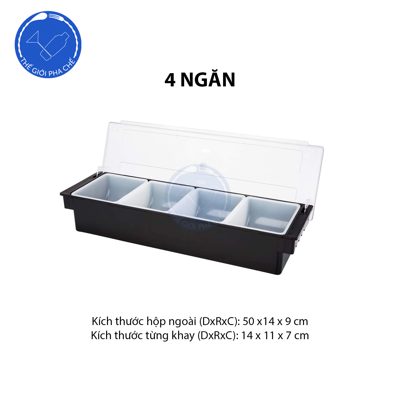 Khay topping nhựa 3 ngăn, 4 ngăn, 5 ngăn, 6 ngăn - 2