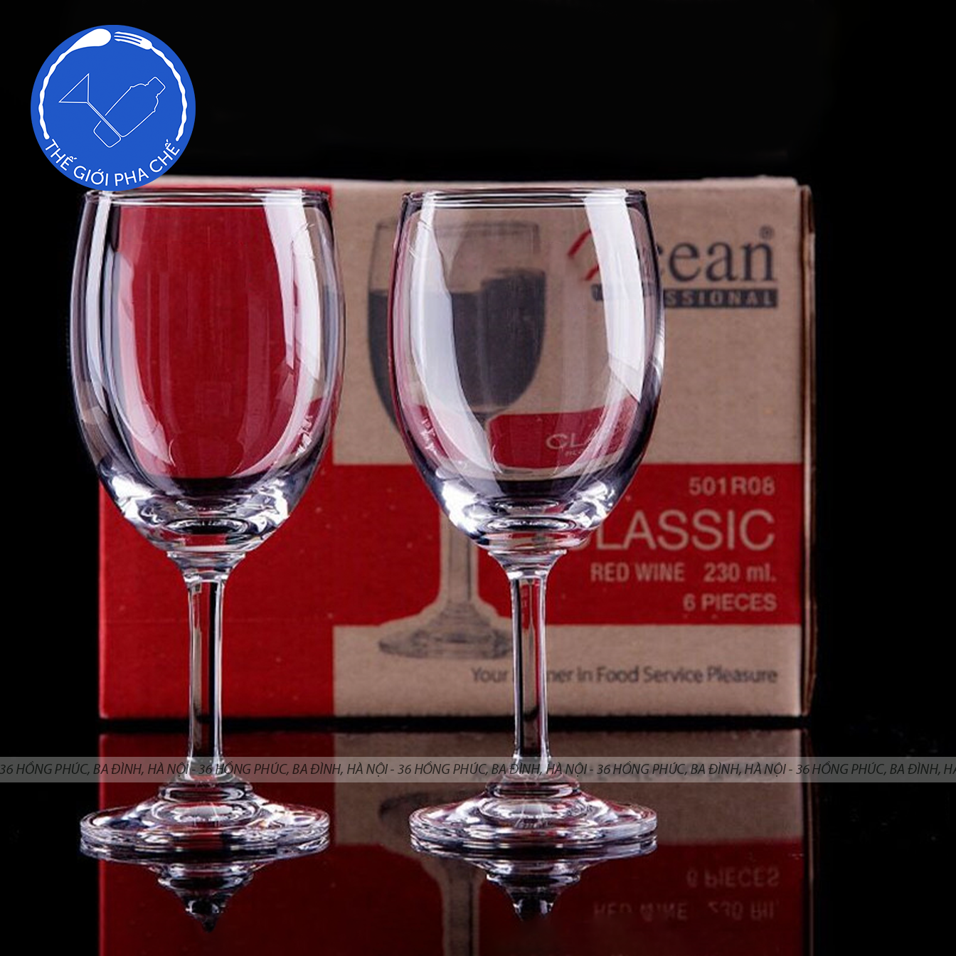 Ly thủy tinh Classic Red Wine (Ocean Bộ 6c) 230ml - 501R08 - TH Thái Lan - 6