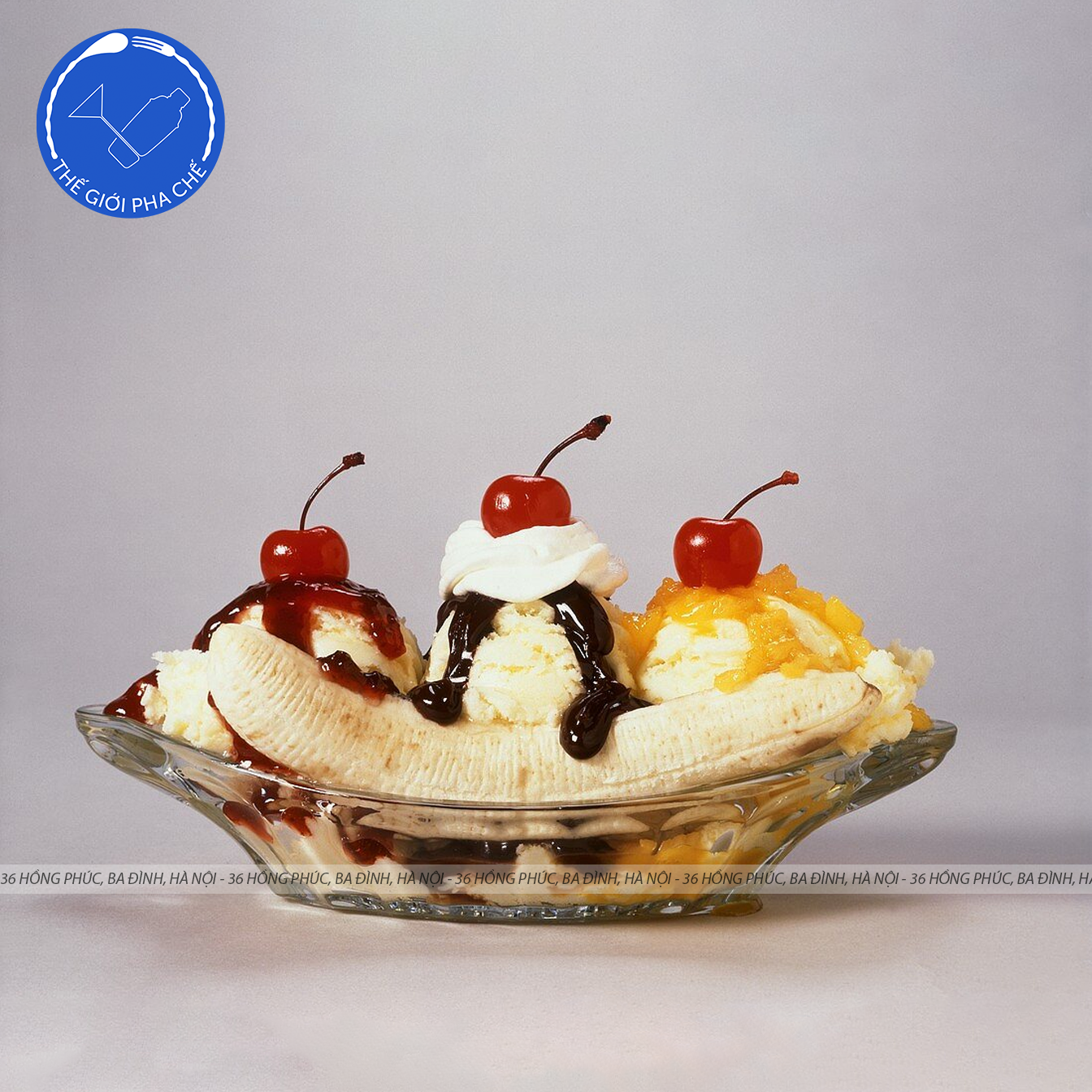Ly thủy tinh Ocean Alaska Banana Split Dish (Bộ 6c) 350ml - P00116 - TH Thái Lan - 6