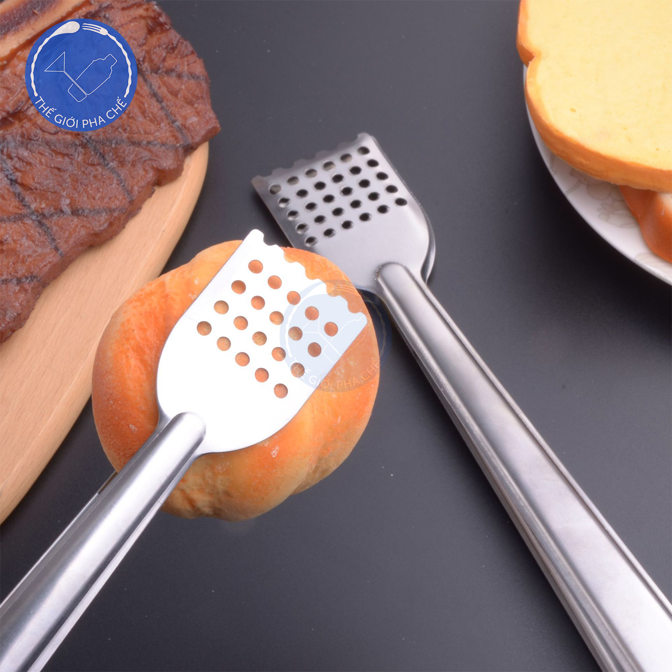 Gắp đá lỗ inox vuông - 5