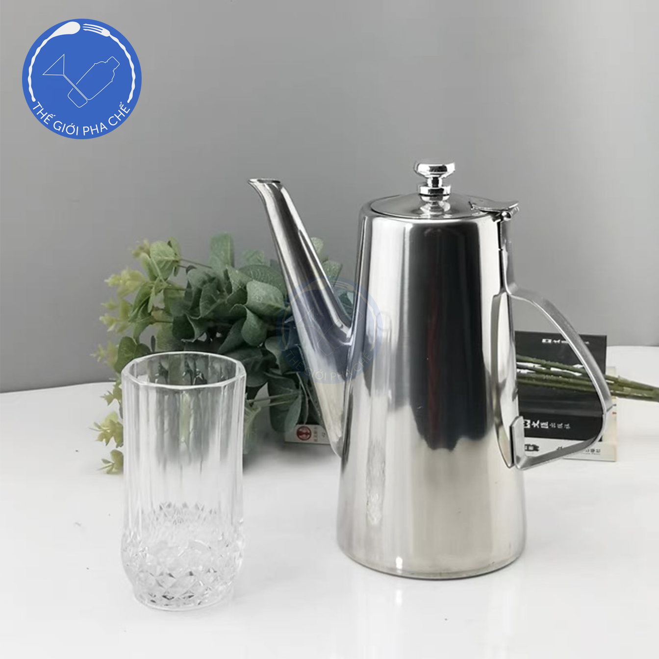 Bình rót vòi dài inox 1.5L, 2L - 2