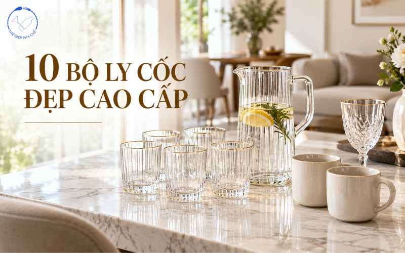Tổng hợp 10 bộ ly cốc đẹp cao cấp cho bàn ăn & phòng khách