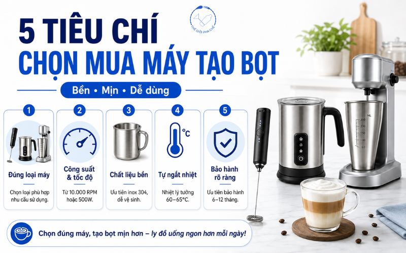 Tiêu chí chọn mua máy tạo bọt