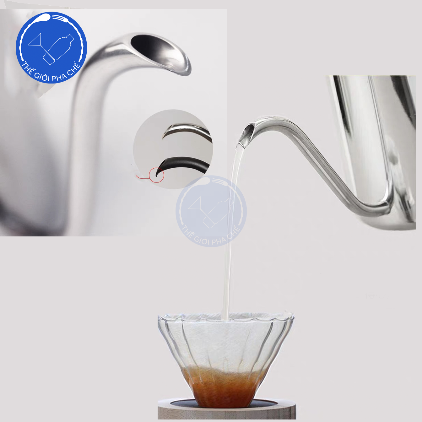 Bình rót café pour Over trắng 600ml - 6