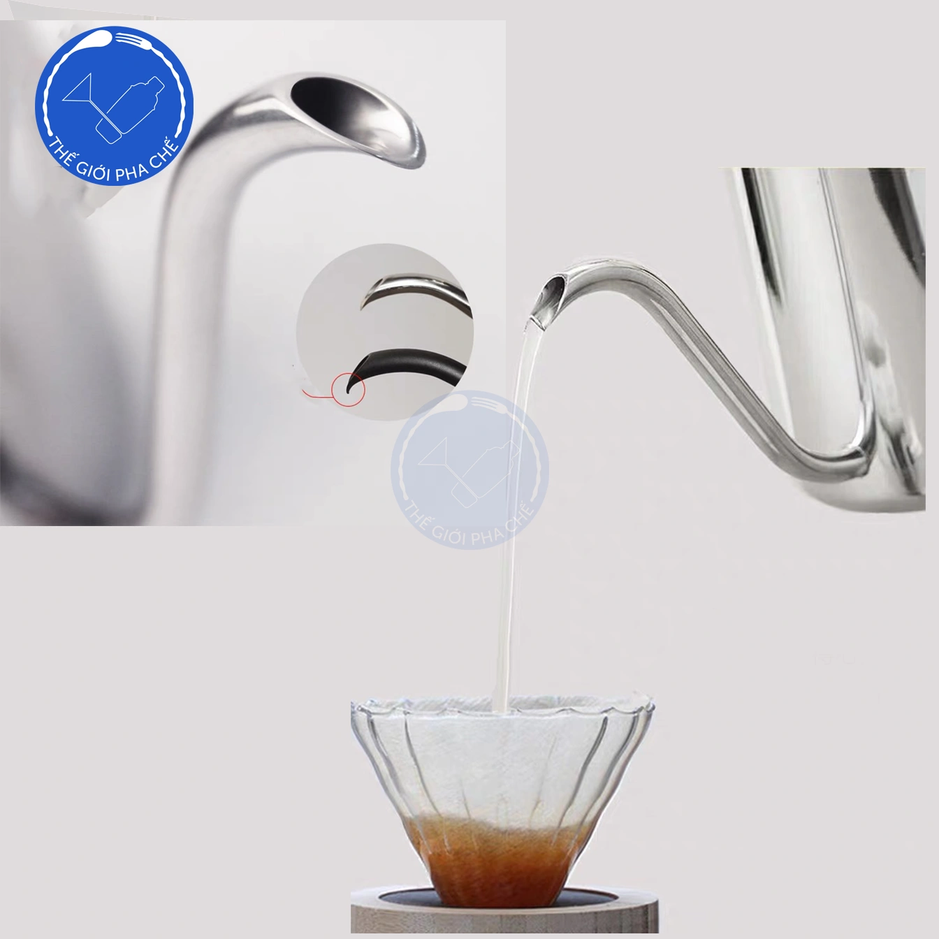 Bình rót café pour Over trắng 600ml