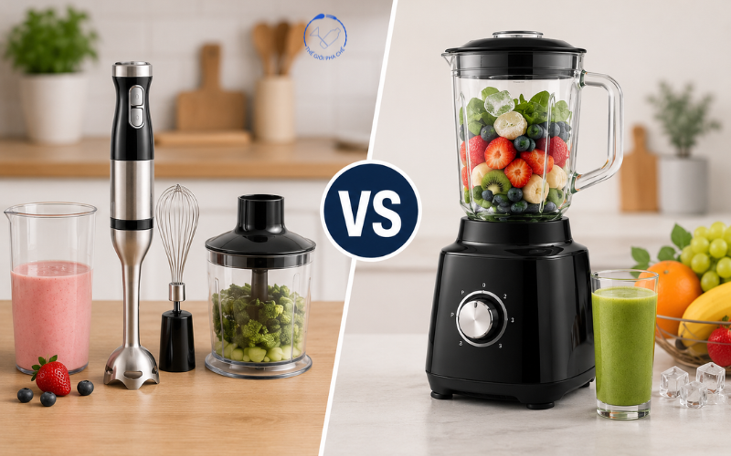 So sánh máy xay sinh tố cầm tay và để bàn: Nên mua loại nào?