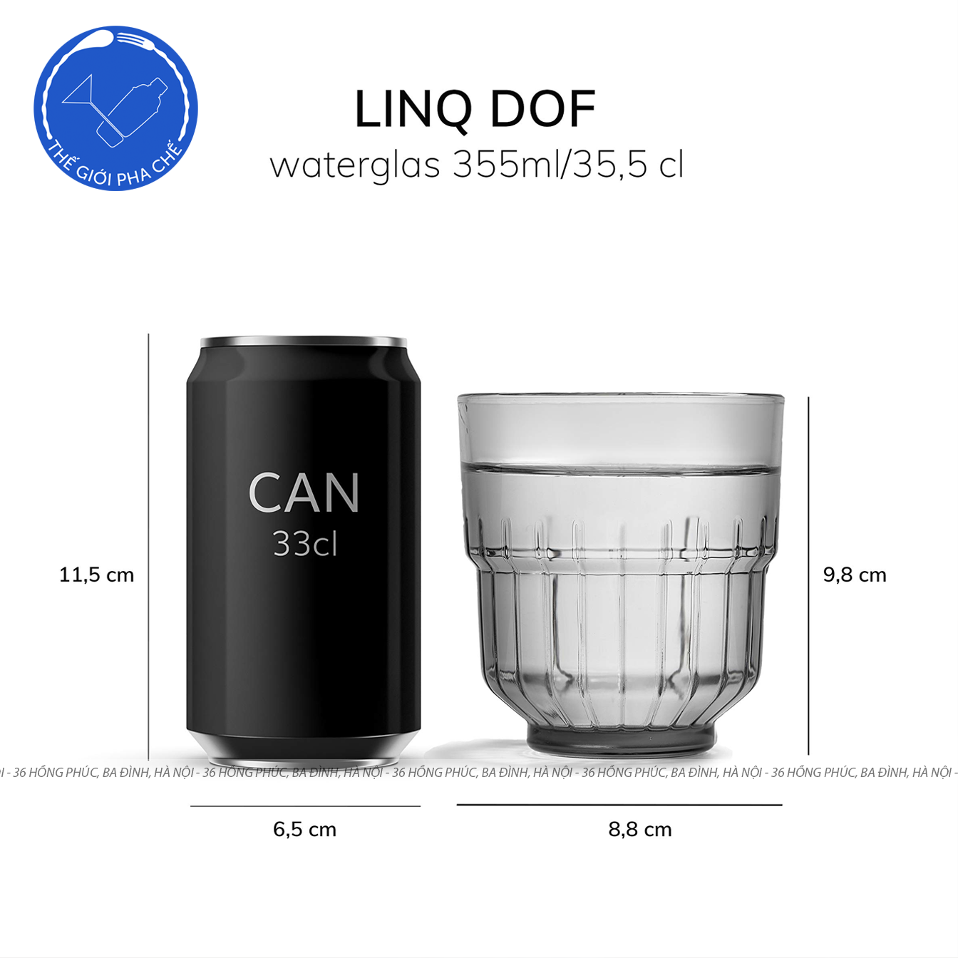 Ly thủy tinh Libbey LinQ DOF BX(Bộ 6c) 355ml - 820508 - TH Mỹ - 6