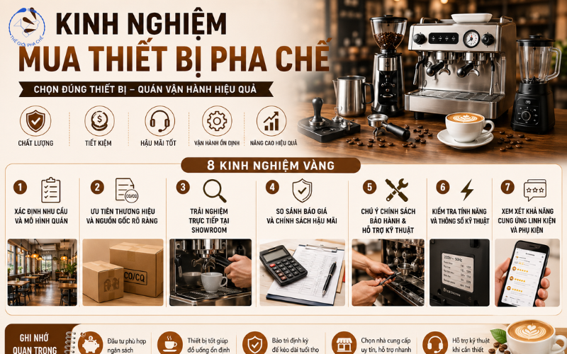 Kinh nghiệm mua thiết bị pha chế