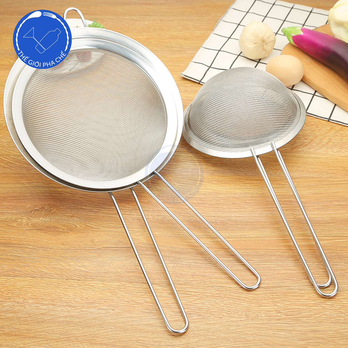 Vợt lọc chanh tròn inox (đủ size) - 5
