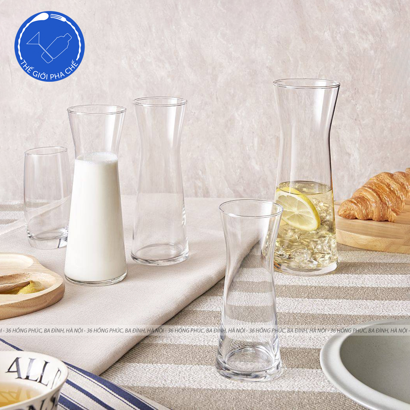 Bình thủy tinh Ocean Tempo Carafe không miệng rót  - 4