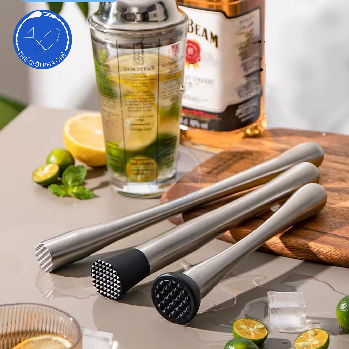 Chày dầm inox đầu vuông
