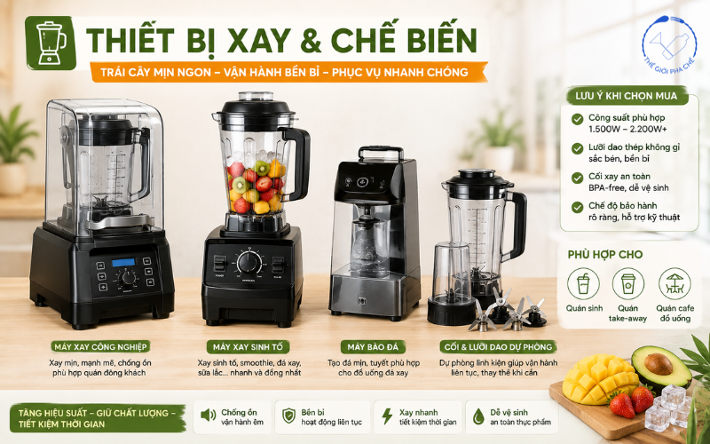 Dụng cụ xay chế biên