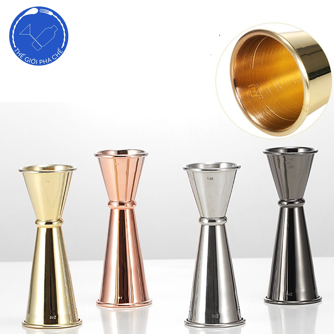 Jig viền inox màu 30/60ml