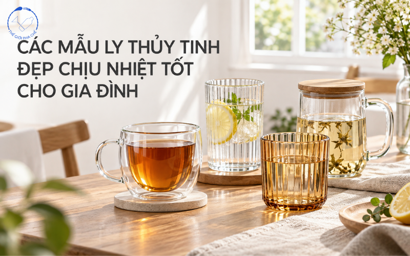Các mẫu ly thủy tinh đẹp chịu nhiệt tốt cho gia đình