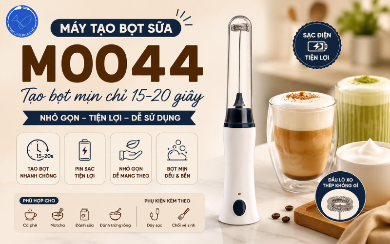 Máy tạo bọt sạc điện M0044