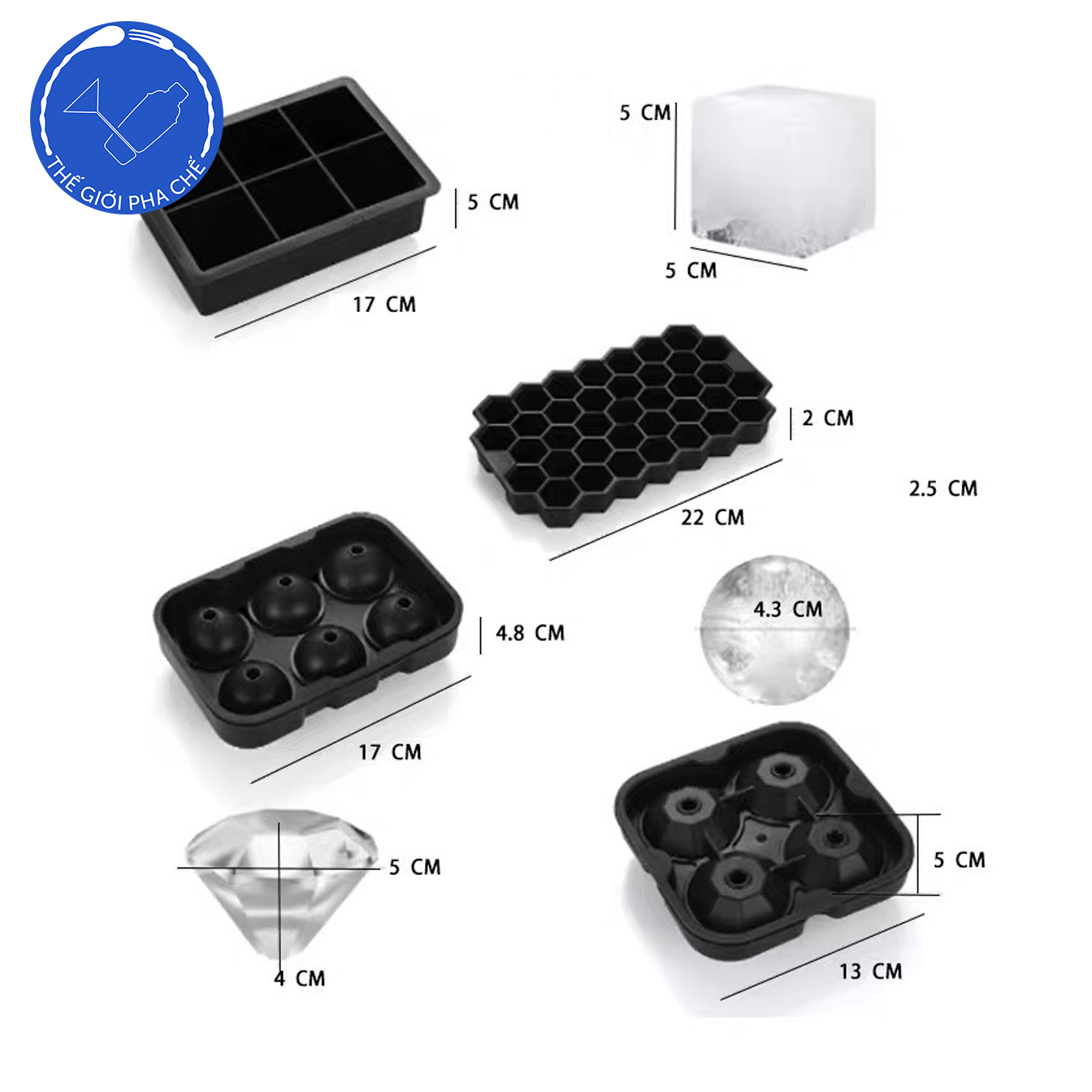 Khuôn Silicon Đá Viên Dáng Tròn  - 2