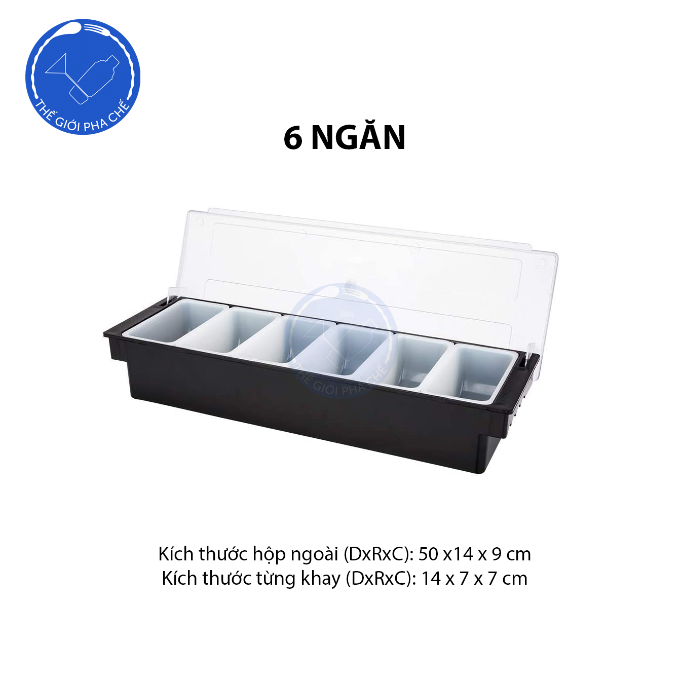 Khay topping nhựa 3 ngăn, 4 ngăn, 5 ngăn, 6 ngăn - 4