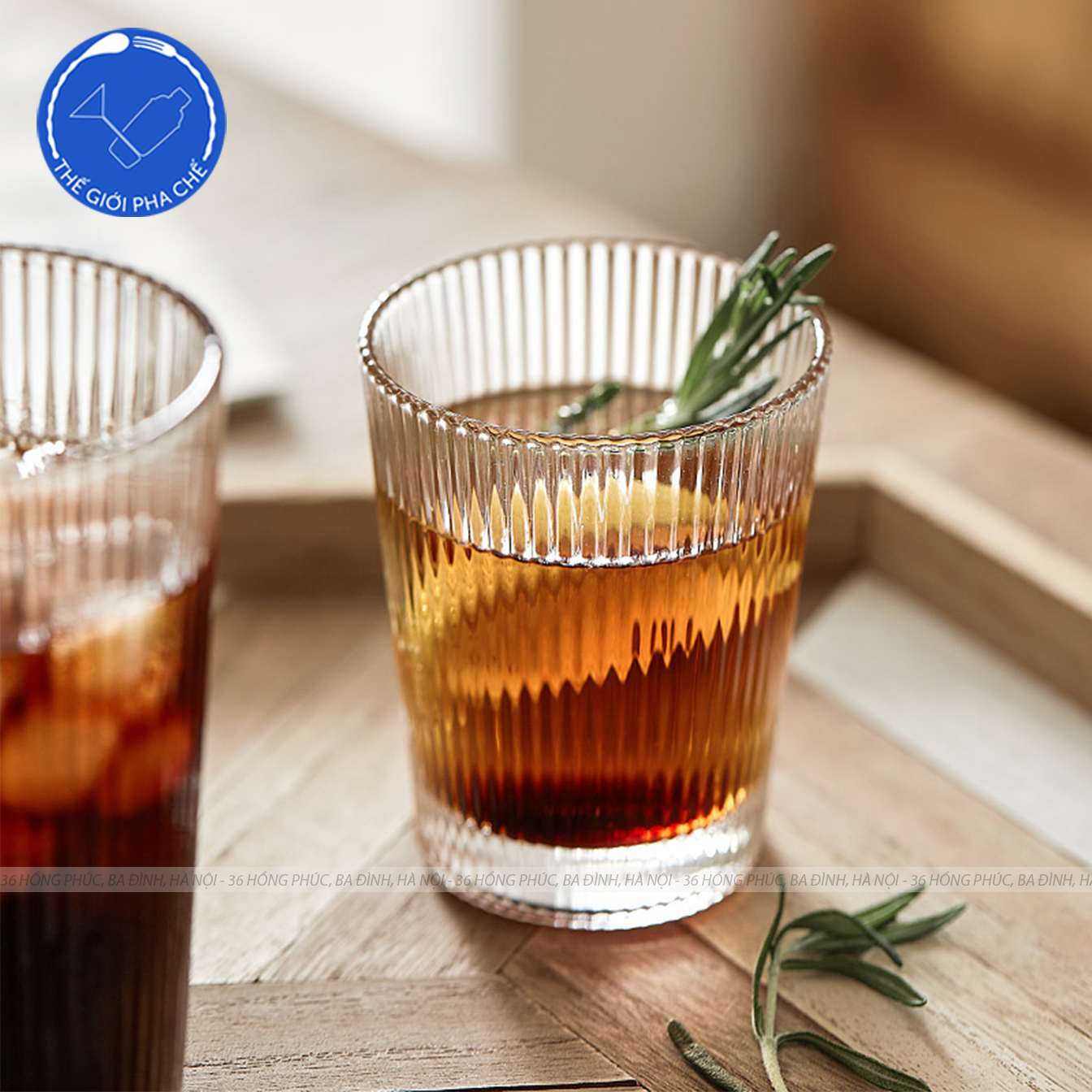Ly thủy tinh kẻ sọc (Bộ 6c) 250ml - 309T - Trung Quốc - 6